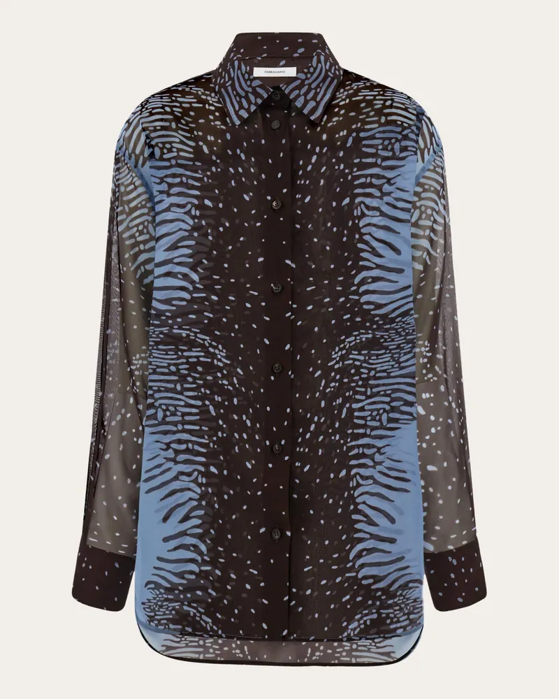 Ferragamo Donna Camicia in georgette Multicolore Multicolore