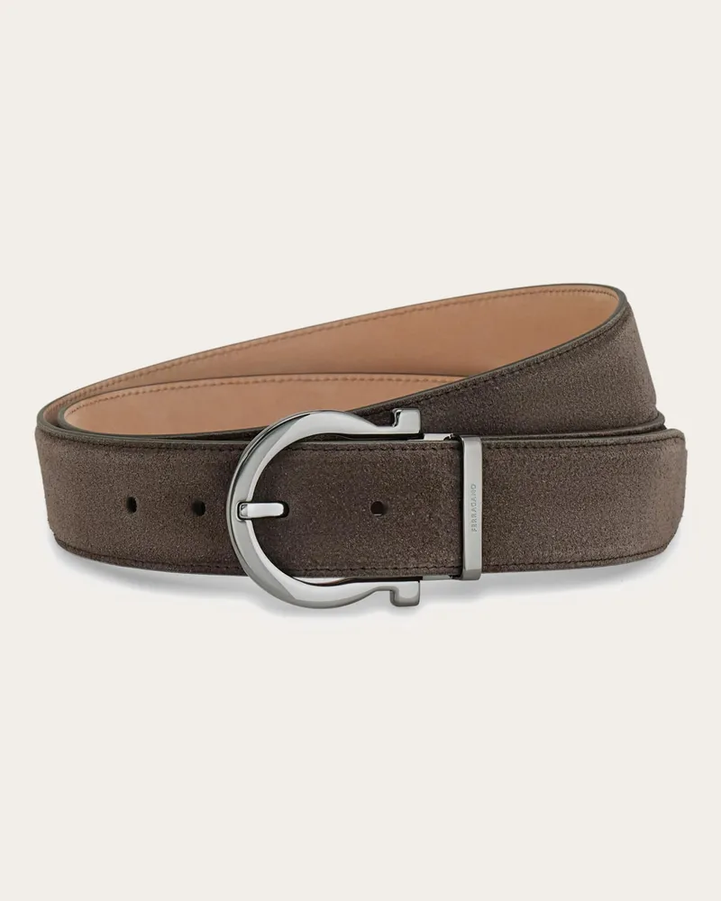 Ferragamo Uomo Cintura regolabile Grigio Grigio
