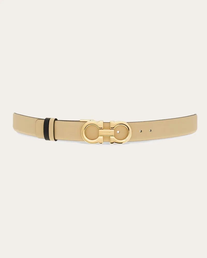 Ferragamo Donna Cintura reversibile e regolabile Gancini Beige Beige