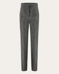 Ferragamo Donna Pantalone a vita alta Grigio Grigio