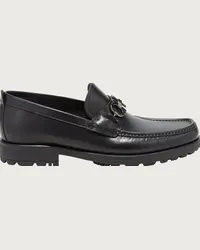 Ferragamo Uomo Mocassino ornamento Gancini Nero Nero