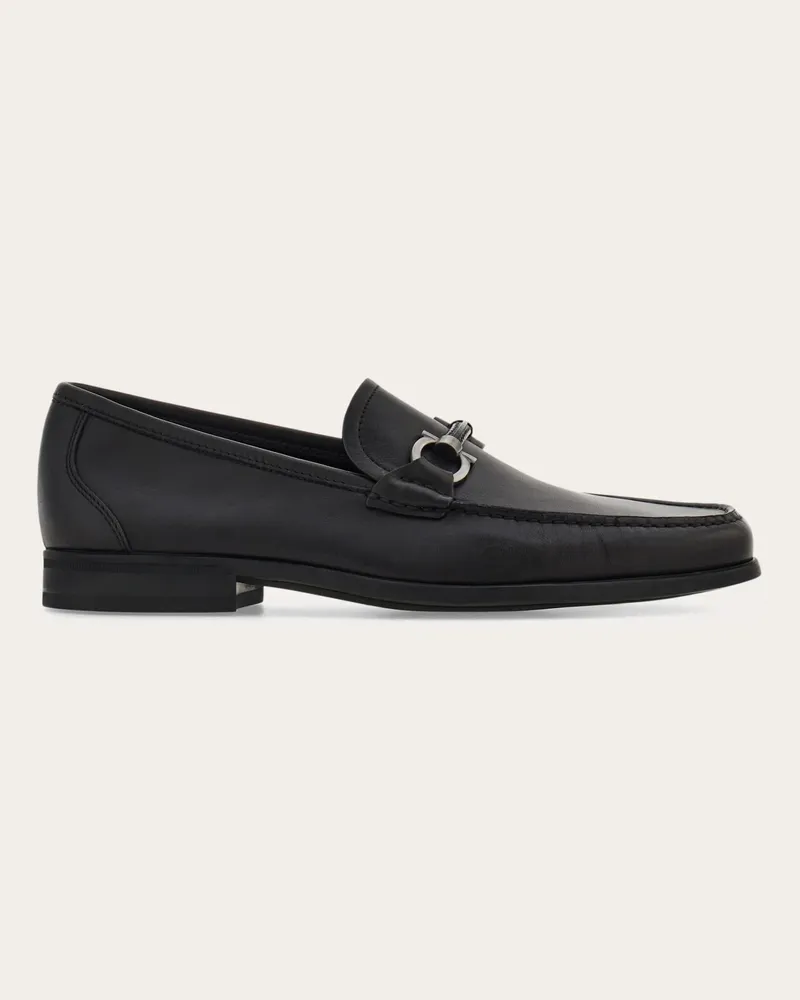 Ferragamo Uomo Mocassino ornamento Gancini Nero Nero