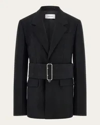 Ferragamo Uomo Blazer con cintura alta Nero Nero