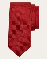 Ferragamo Uomo Cravatta jacquard Gancini Rosso Rosso