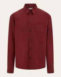 Ferragamo Uomo Camicia a manica lunga Rosso Rosso