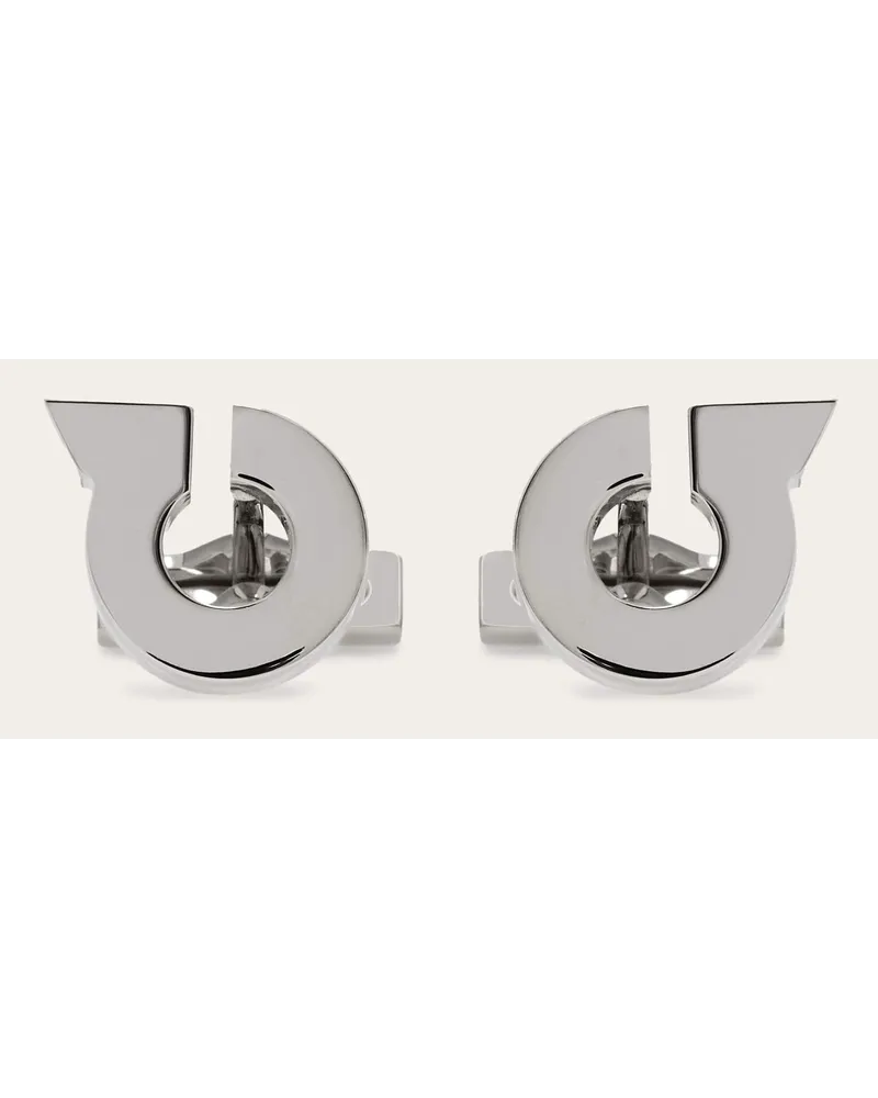 Ferragamo Uomo Gemelli Gancini Argento Argento