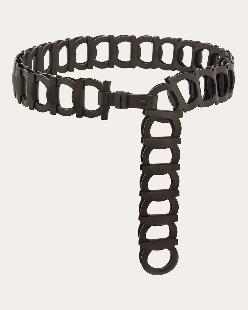 Ferragamo Donna Cintura Gancini Marrone Marrone