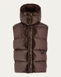 Ferragamo Uomo Gilet imbottito Marrone Marrone