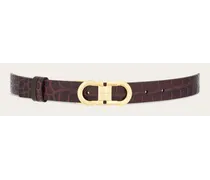 Donna Cintura regolabile e reversibile Gancini Dark barolo/Testa di Moro