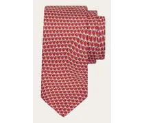 Uomo Cravatta in seta stampa Flamingo Rosso