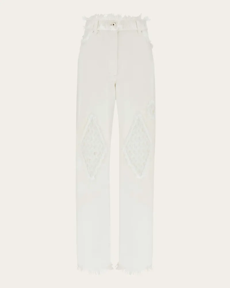 Ferragamo Donna Denim 5 tasche Bianco Bianco