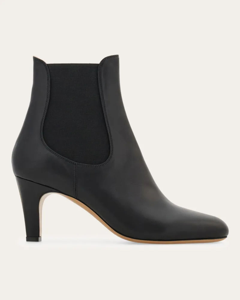 Ferragamo Donna Stivaletto Chelsea con tacco Nero Nero