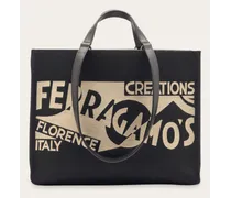 Donna Tote bag con logo (M) Nero