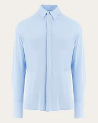 Ferragamo Uomo Camicia in jersey Blu Blu