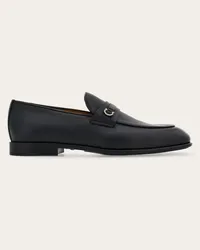 Ferragamo Uomo Mocassino con ornamento Gancini Nero Nero