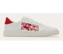 Uomo Sneaker bassa con logo Bianco