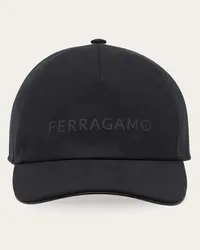 Ferragamo Uomo Cappellino con firma Nero Nero