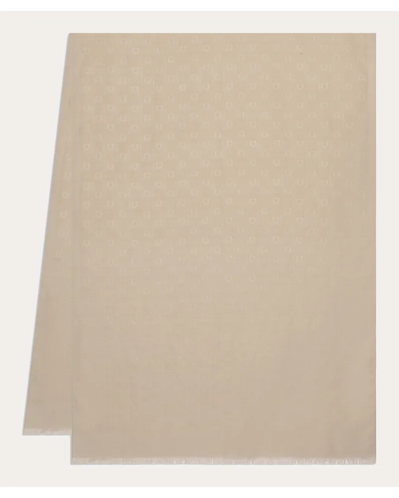 Ferragamo Donna Stola jacquard stampa Ferragamo Monogram Grigio Grigio