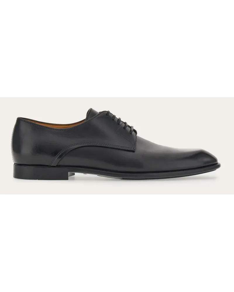 Ferragamo Uomo Derby con sfumature Nero Nero