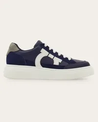 Ferragamo Uomo Sneaker bassa con Gancini Blu Blu