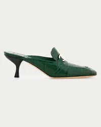 Ferragamo Donna Mule placca new Vara Verde Verde