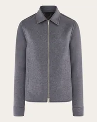 Ferragamo Uomo Blouson in misto cashmere Grigio Grigio