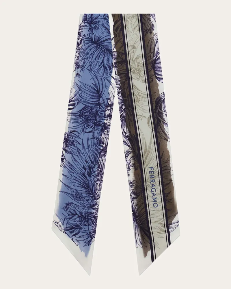 Ferragamo Donna Mini bandeau stampa Gravure Blu Blu