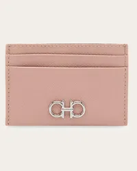 Ferragamo Donna Porta carte di credito Gancini Rosa Rosa