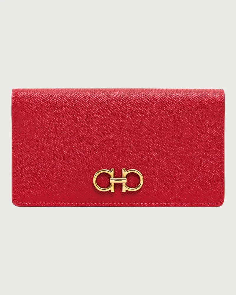 Ferragamo Donna Portafoglio Gancini Rosso Rosso