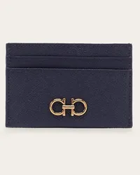 Ferragamo Donna Porta carte di credito Gancini Blu Blu