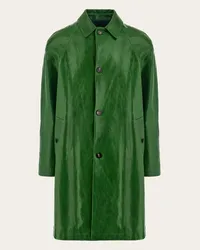 Ferragamo Uomo Cappotto monopetto in nappa Verde Verde