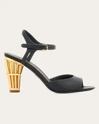 Ferragamo Donna Sandalo tacco gabbia Nero Nero