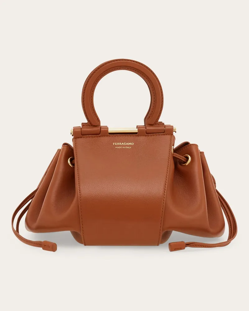 Ferragamo Donna Secchiello Gancini Marrone Marrone