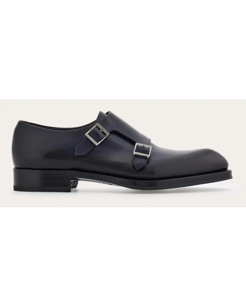 Ferragamo Uomo Double monkstrap Tramezza Blu Blu
