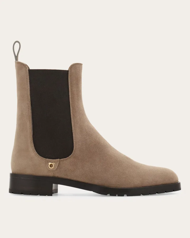 Ferragamo Donna Stivaletto Chelsea Marrone Marrone
