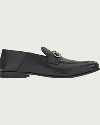 Ferragamo Uomo Mocassino con ornamento Gancini Nero Nero