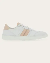 Ferragamo Donna Sneaker bassa con firma Beige Beige