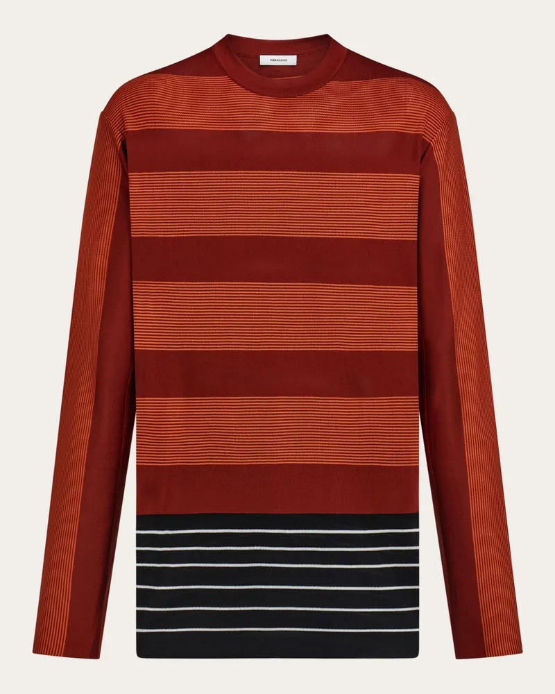 Ferragamo Donna Maglia a righe Rosso Rosso