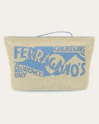 Ferragamo Donna Pouch con logo Beige Beige