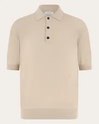 Ferragamo Uomo Polo manica corta misto seta Grigio Grigio