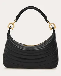 Ferragamo Donna Borsa a tracolla matelassé (M) Nero Nero