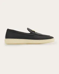 Ferragamo Donna Slip on placca new Vara Nero Nero