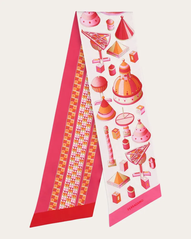 Ferragamo Donna Bandeau Geometrie rinascimentali Rosa Rosa