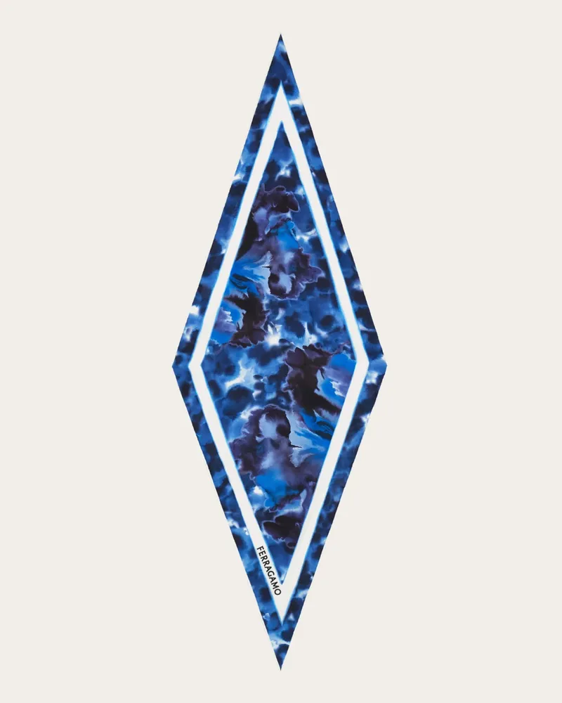 Ferragamo Donna Bandeau stampa Carnation Blu Blu