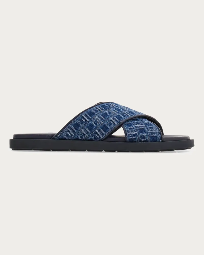 Ferragamo Uomo Sandalo Blu Blu