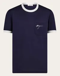 Ferragamo Uomo T-shirt in cotone biologico Bianco Bianco