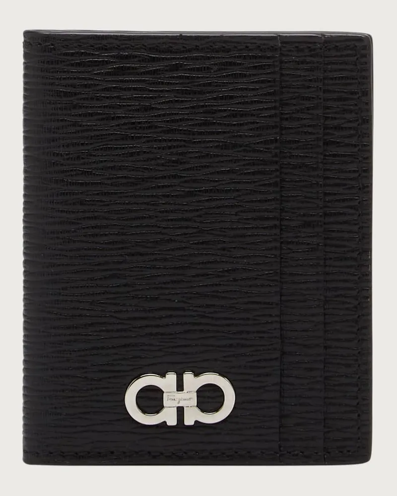 Ferragamo Uomo Porta carte di credito Gancini Nero Nero