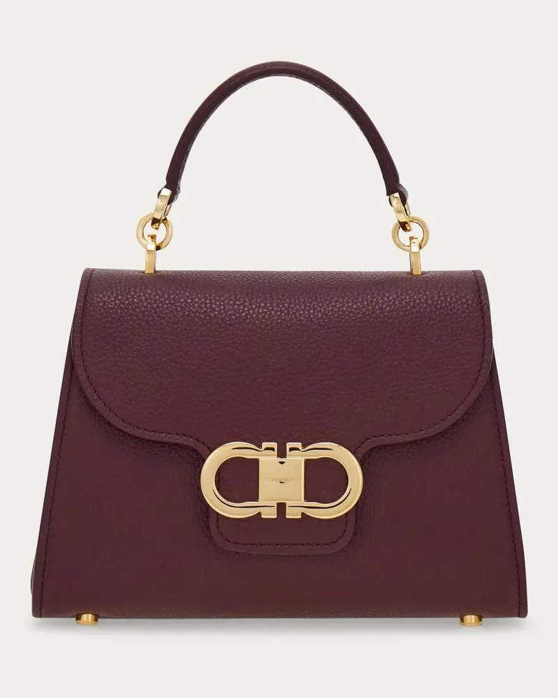Ferragamo Donna Top handle Double Gancini (XS) Viola Viola