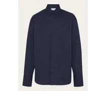 Ferragamo Uomo Camicia sportiva con tasca applicata Blu Blu