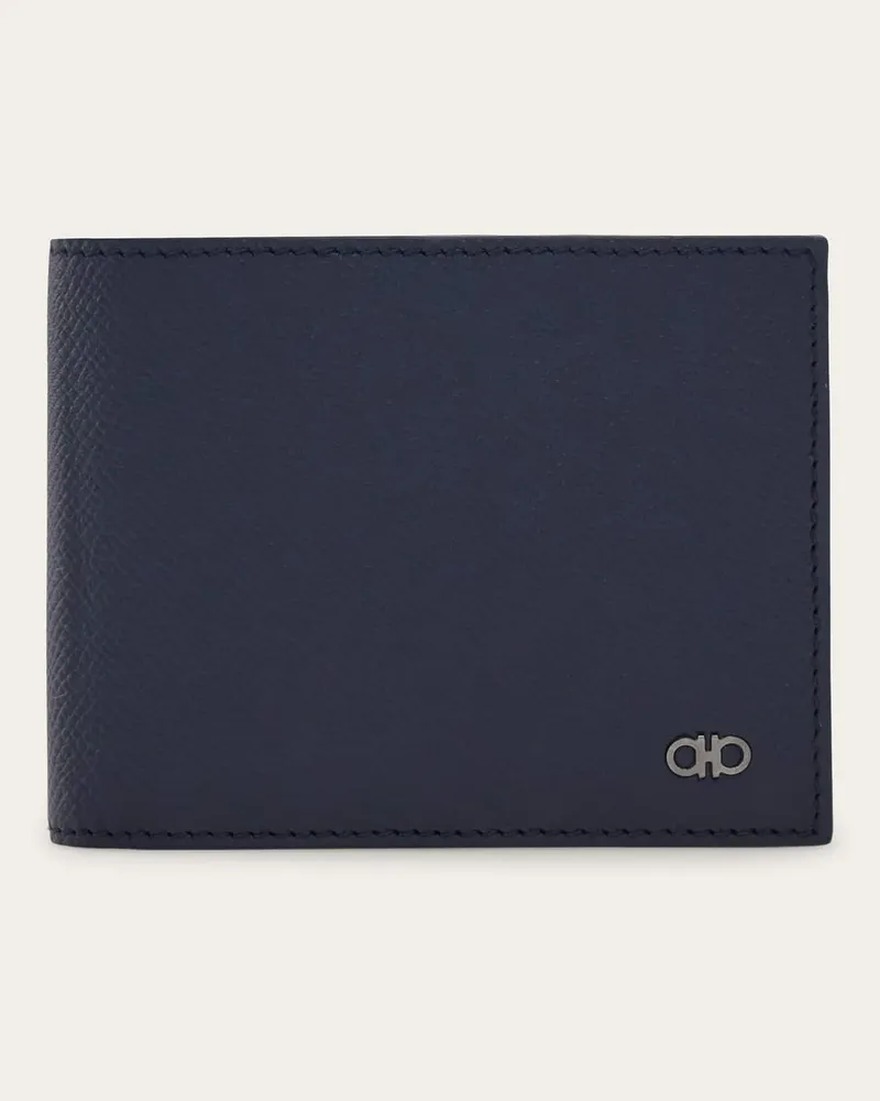 Ferragamo Uomo Portafoglio Gancini Blu Blu